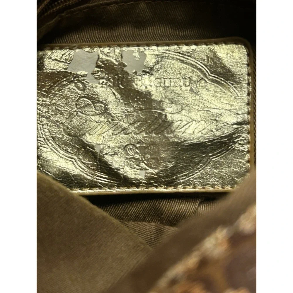 Gold Metallic Oversized Bag Braided Handle Gold Metallic‎ Snakeskin Hobo Purse